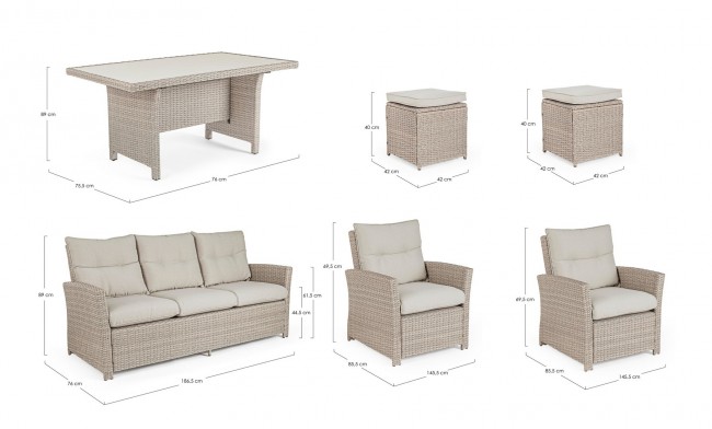 Set6 Salotto C-C Ariel Natural - Samnite
