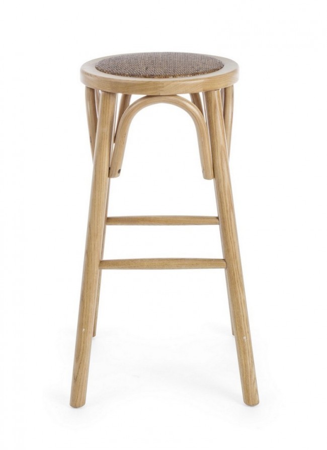 Sgabello bar in legno naturale stile rustico - Samnite