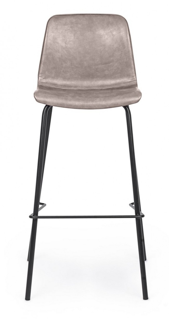 Sgabello bar vintage ecopelle beige Kyra cm 39 x 44 x 103,5 - Samnite