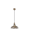 Sospensione 1x E27 Aldo Ottone Vetro Ambra Ø28 cm Trio Lighting - Samnite
