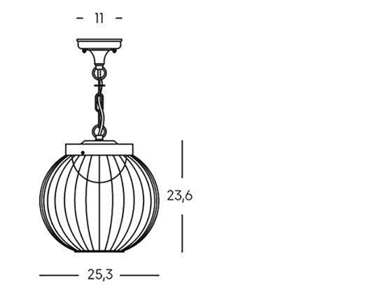 Sospensione 20W Led 4000K  linea cage  bianco - Samnite