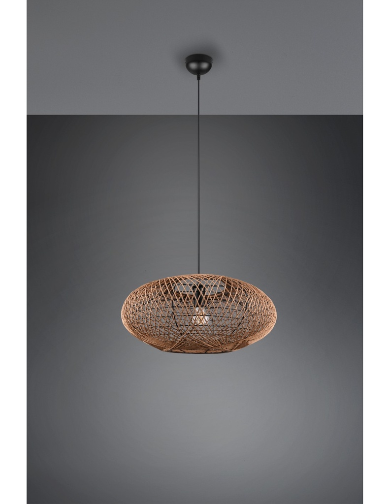 Sospensione Casa Vacanza Paralume Fibre Naturali Hedda Trio Lighting - Samnite