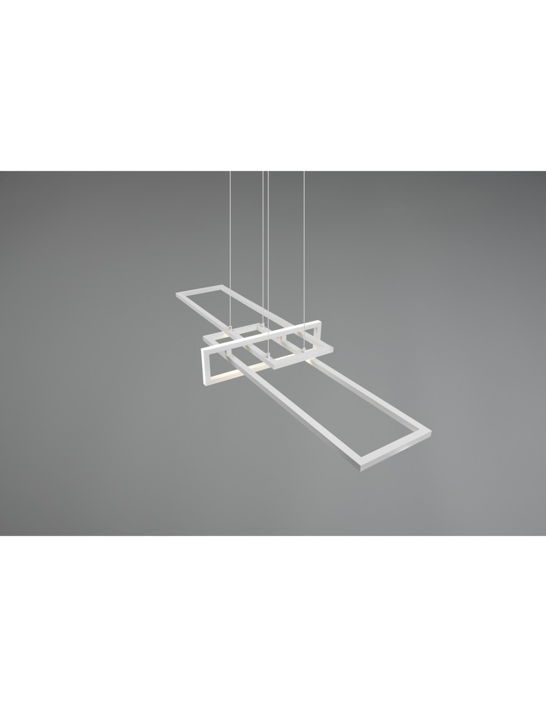 Sospensione Salinas 3 Rettangoli Led 34w Bianco L110 cm Dimmerabile Trio Lighting - Samnite