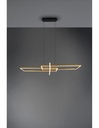 Sospensione Salinas 3 Rettangoli Led 34w Oro-Nero L110 cm Dimmerabile Trio Lighting - Samnite