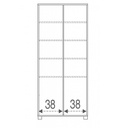 Multipurpose wardrobe with two sliding doors and shelves White 82x41x h190 cm