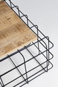 Tavolino metallo legno rettangolare Trellis - Samnite