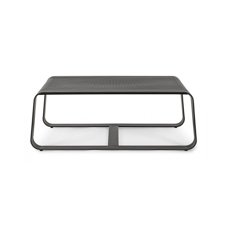 Tavolino per esterno in alluminio Antracite MERRIGAN 105x62x h38 cm - Samnite