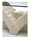 Tavolino trasparente-beige 70 cm x 120 cm H. 40 cm - Samnite