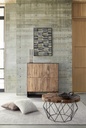 Tavolino vintage metallo e legno Adanya - Samnite