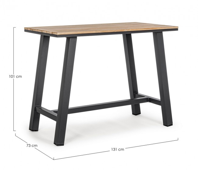 Tavolo Bar Skipper 131X73 Nat/Antra.Yk13 - Samnite