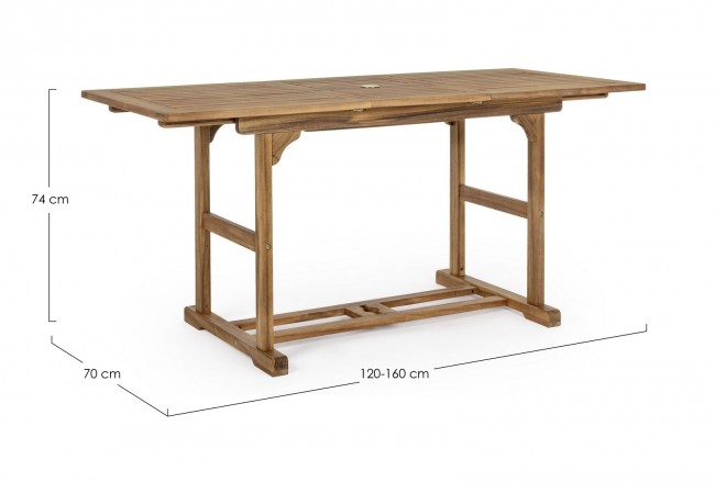 Tavolo Noemi All. 120-160X70 - Samnite