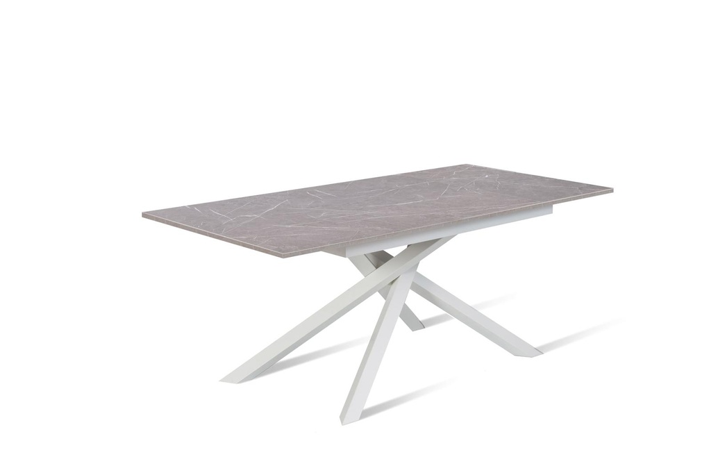 Tavolo allungabile antracite-bianco 90 cm x 140- 190 cm H. 76 cm - Samnite