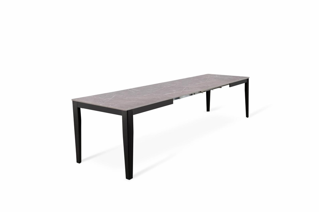Tavolo allungabile antracite-nero 80 cm x 130- 290 cm H. 76 cm - Samnite