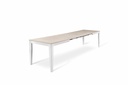 Tavolo allungabile cemento bianco 80 cm x 130-290 cm H. 76 cm - Samnite