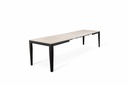 Tavolo allungabile cemento bianco-nero 90 cm x 156- 316 cm H. 76 cm - Samnite