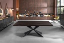 Tavolo allungabile con top impiallacciato rovere termocotto 160/240x90x76h cm - Samnite