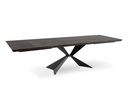 Tavolo allungabile con top impiallacciato rovere termocotto 200/300x100x76h cm - Samnite