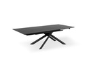 Tavolo allungabile con top in marmo nero 170/270x90x76h cm - Samnite