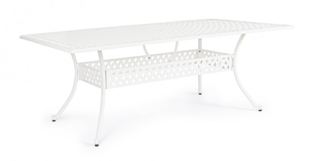 Tavolo da esterno Ivrea rettangolare bianco cm 107x 213 - Samnite