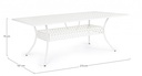 Tavolo da esterno Ivrea rettangolare bianco cm 107x 213 - Samnite