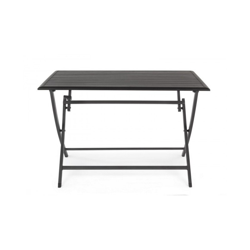 Tavolo per esterno in alluminio Antracite ELIN 110x70x h71 cm - Samnite