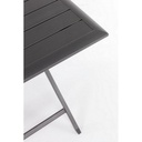 Tavolo per esterno in alluminio Antracite ELIN 110x70x h71 cm - Samnite