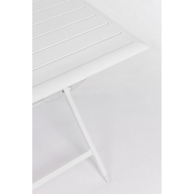 Tavolo per esterno in alluminio Bianco ELIN 110x70x h71 cm - Samnite