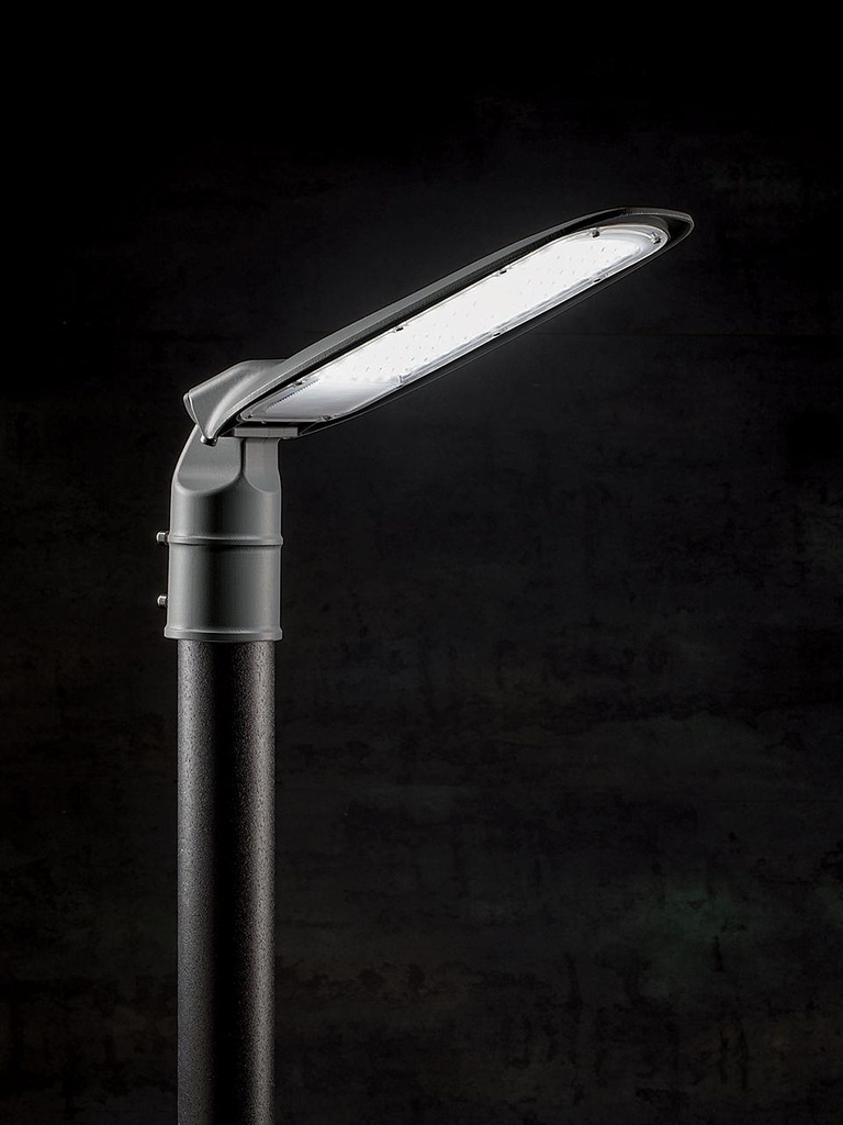 Testa-palo in alluminio pressofuso con luce diretta a LED - 100W, 10700 lumen, 4000°K grafite - Samnite