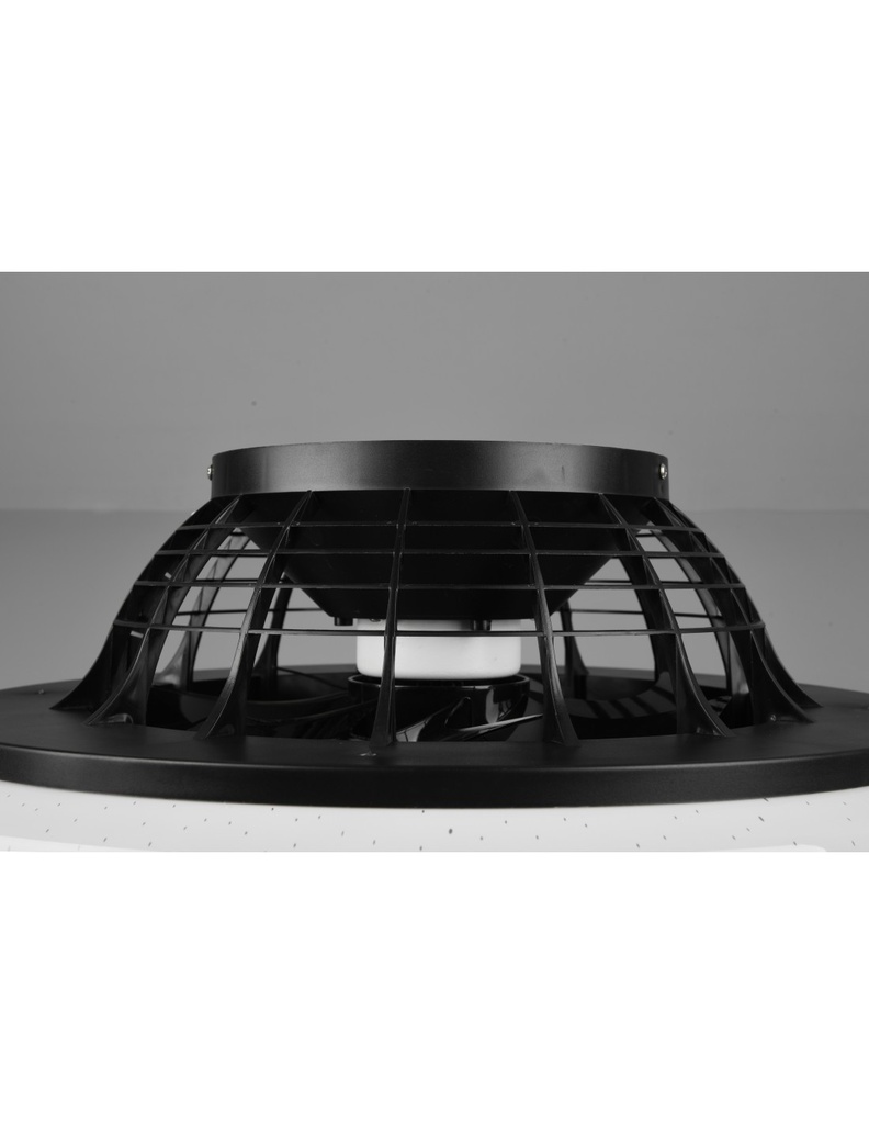 Ventilatore Lampadario Led Dimmerabile Stralsund Nero Trio Lighting - Samnite