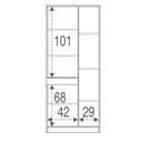 Multipurpose wardrobe three doors one drawer Eucalipto 77x34x h183 cm