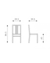 2x Sedia in legno laccato - Mina