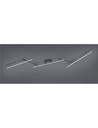 Arvin plafoniera led bacchette orientabili nera retro-illuminata rgb con telecomando multifunzione l. 245cm Moderno LED