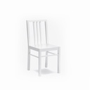 2x Sedia in legno laccato bianco 36.5 cm x 36.5 cm H. 86.5 cm