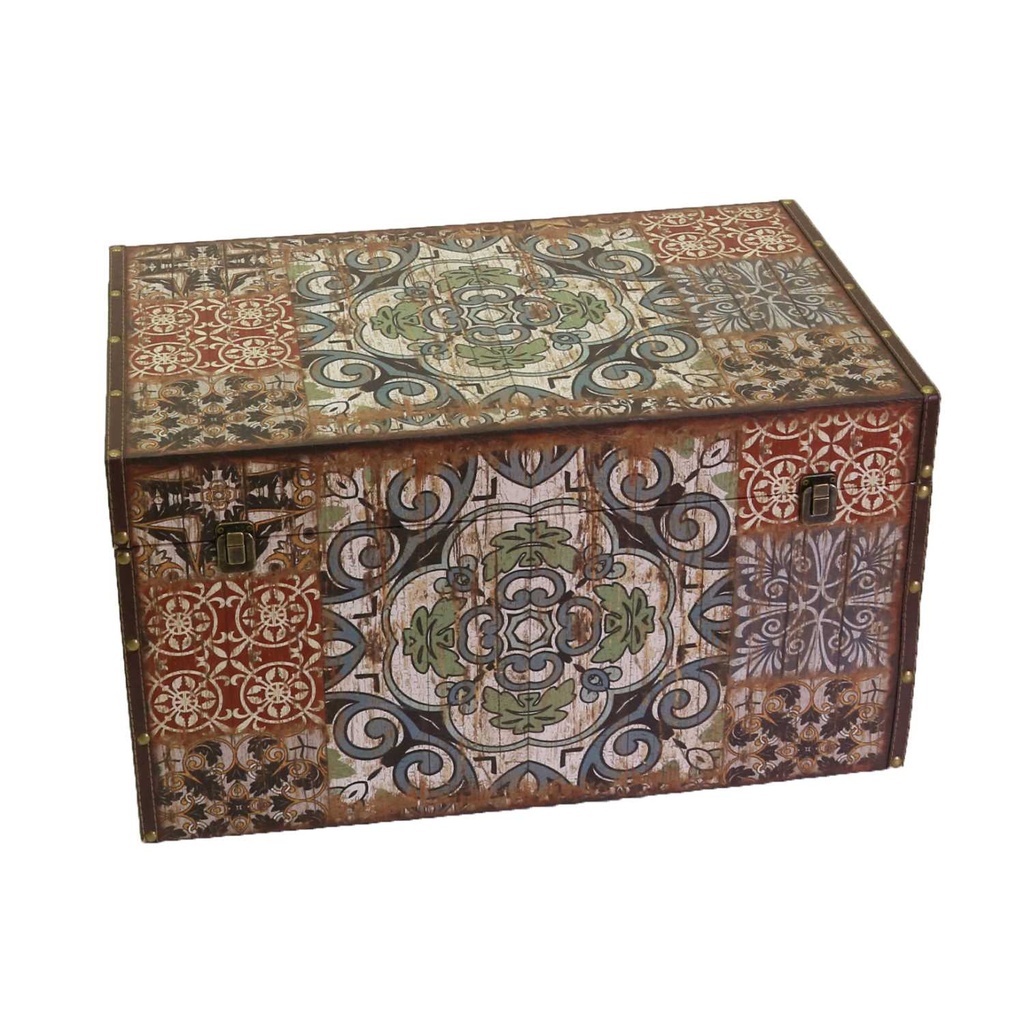 Eco-leather trunk 1-3 rectangular mandalacm59x36h33