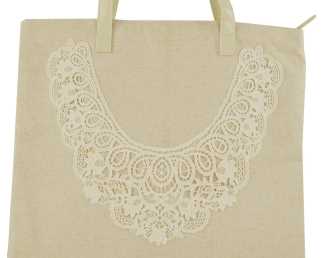 Borsa decoro pizzo fy-1533 cm. 44,5 x 11 x 54,5