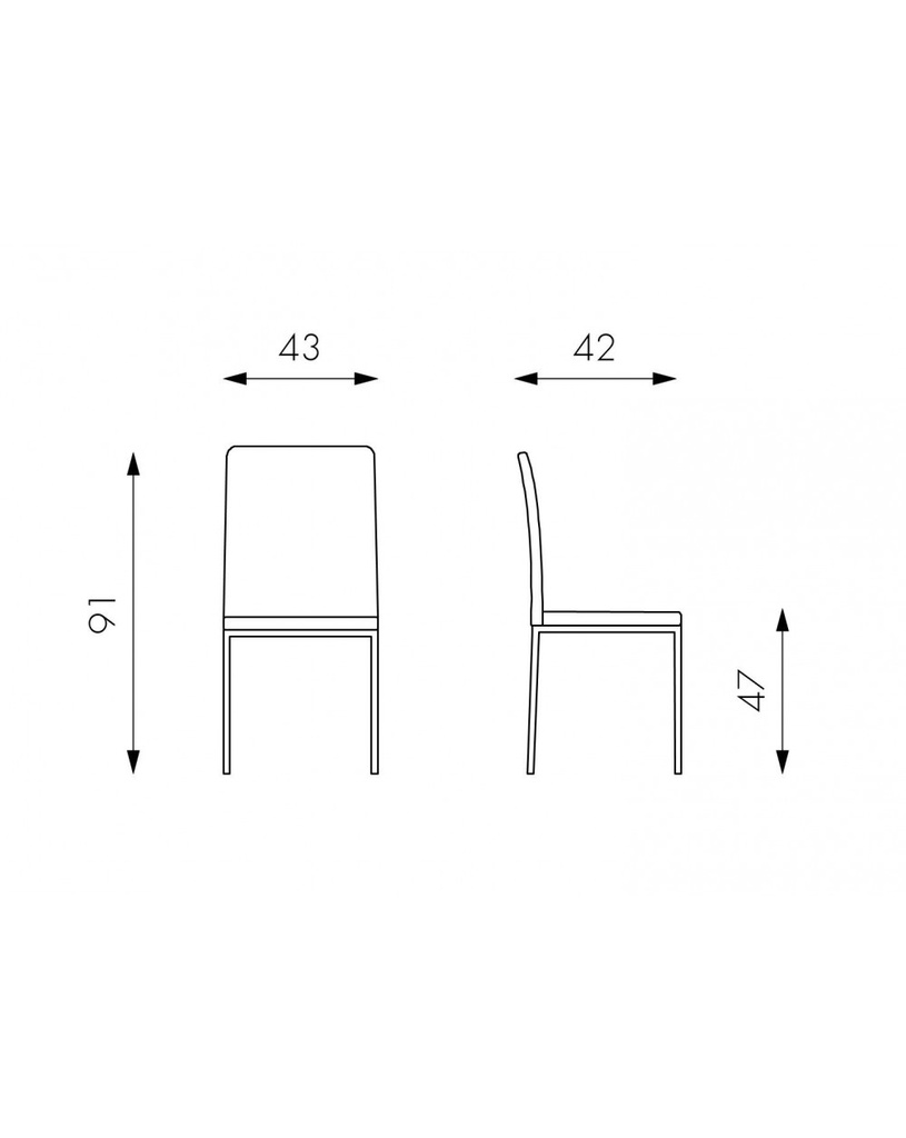 2x Sedia in similpelle - Flag