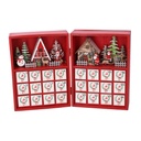 Calendario legno led rosso cm36x6h24