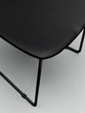 2x Sedia in similpelle e seduta nera 47,5x45,5x89h cm