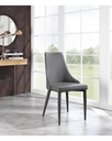2x Sedia in similpelle grigio scuro Myriam STS