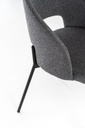 2x Sedia in tessuro grigio e gambe antracite 52x55x78,5h cm