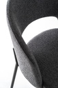 2x Sedia in tessuro grigio e gambe antracite 52x55x78,5h cm