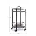 Carrello per bottiglie in acciaio Grigio Antracite