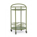 Carrello per bottiglie in acciaio Verde