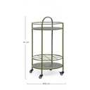 Carrello per bottiglie in acciaio Verde