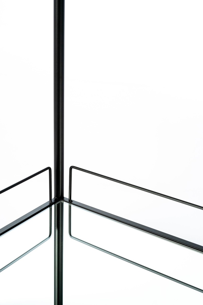 Carrello portabevande in metallo nero 40x72x83h cm