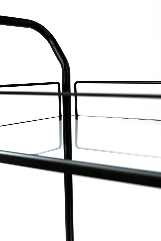 Carrello portabevande in metallo nero 40x72x83h cm