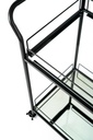 Carrello portabevande in metallo nero 40x72x83h cm