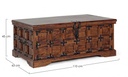 Cassapanca Jaipur decorativa legno noce