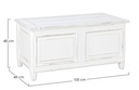 Cassapanca rustica Colette in legno nobilitato bianco