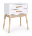 Cassettiera ORDINARY bianca 2 cassetti 58h cm